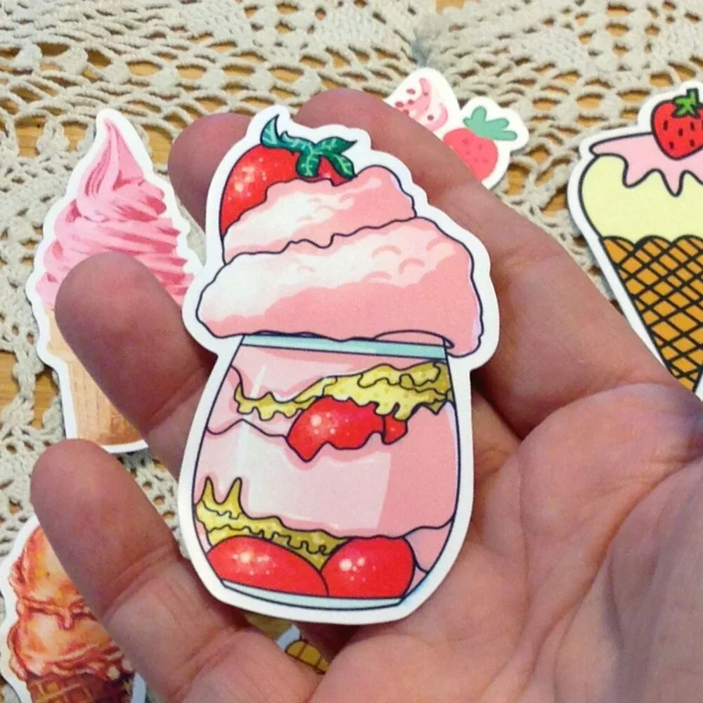Crafts stickers bundle, ice cream and desserts